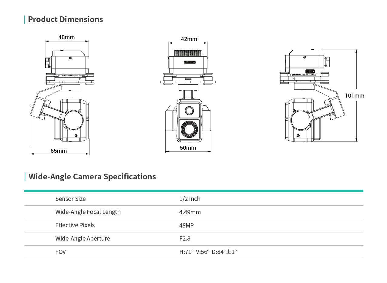 Cámara para Dron HEQUAV K8T-V3 - Thermal Imager Drone Gimbal reseña y precio