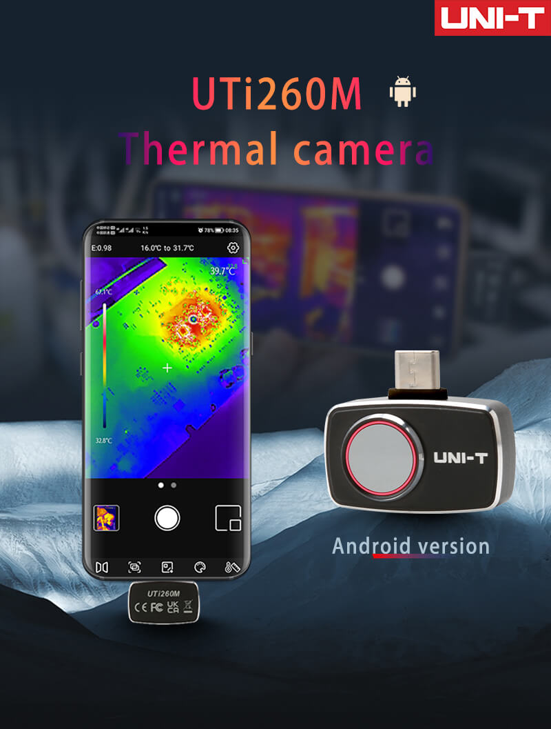 Cámara Termográfica Móvil UNI- - Thermal Imaging Camera 256X192 reseña y precio