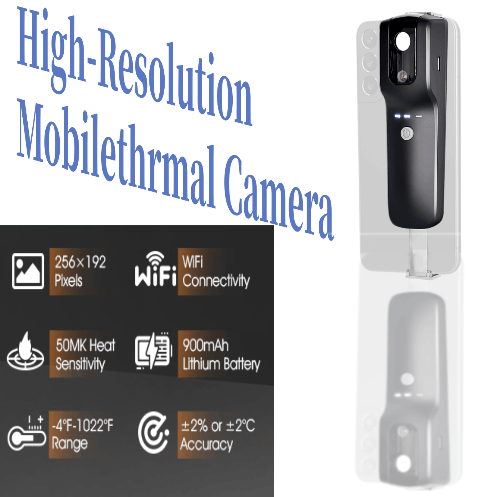 Cámara térmica WiFi HP951A 256 - Thermal Imaging Camera 256X192 reseña y precio