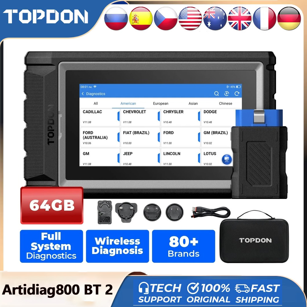 TOPDON ArtiDiag800 BT 2 Herram - Topdon Tc001 Thermal Camera reseña y precio