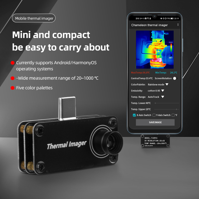 TIOP01 Cámara termográfica Vis - Tiop01 Thermal Camera reseña y precio